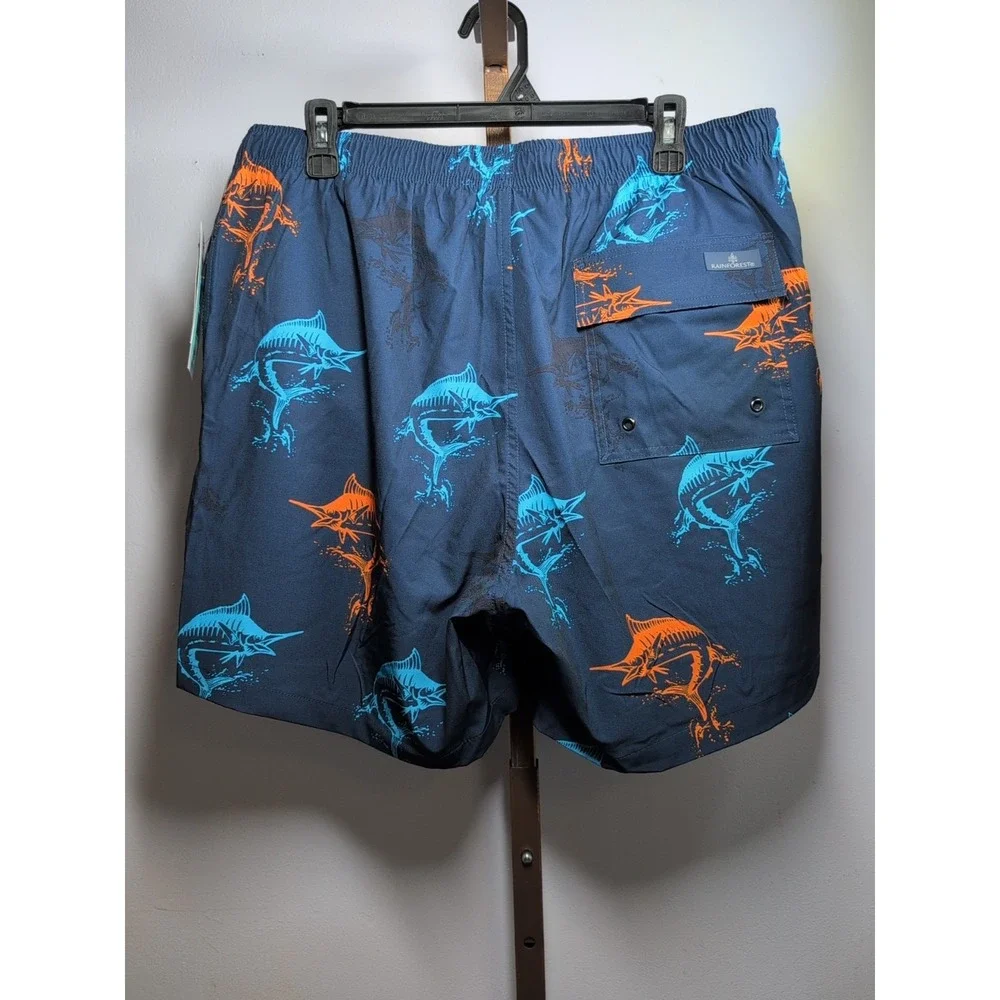 Rainforest Swim Trunks Navy‎ Blue Mens Size Large NEW $69 Men's NWT